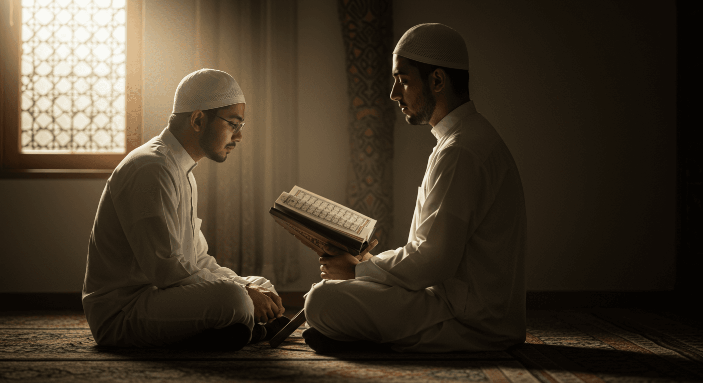 Students learning Quran